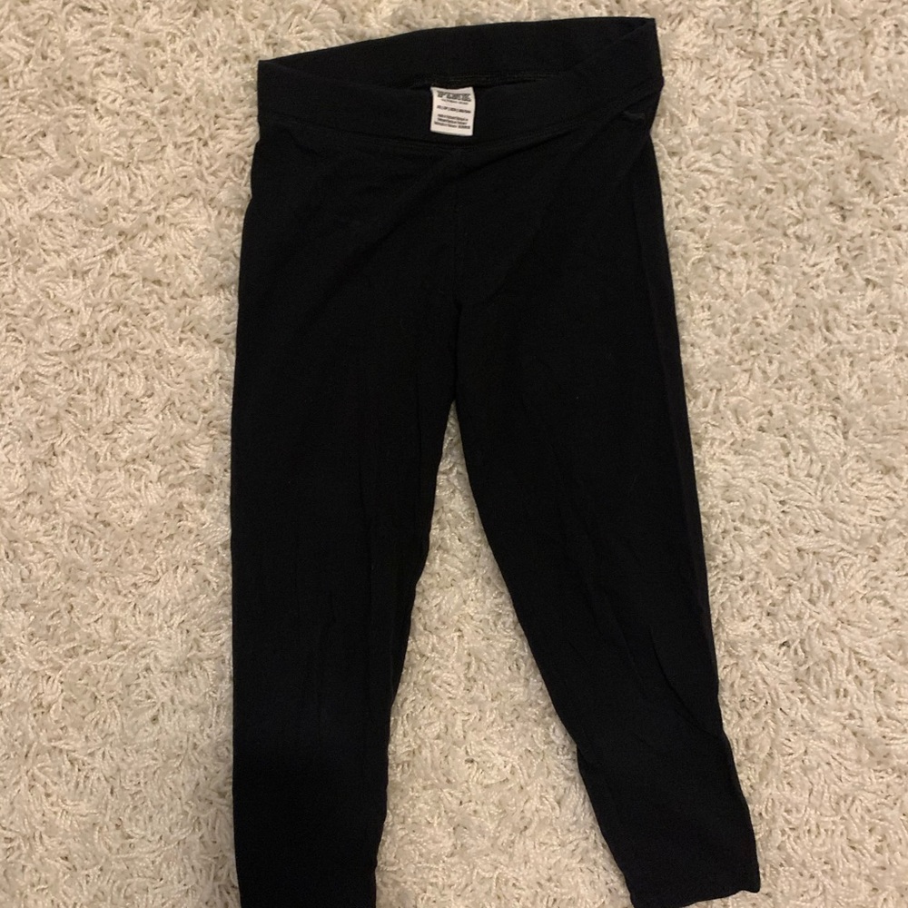 Cropped VS Pink Black Leggings